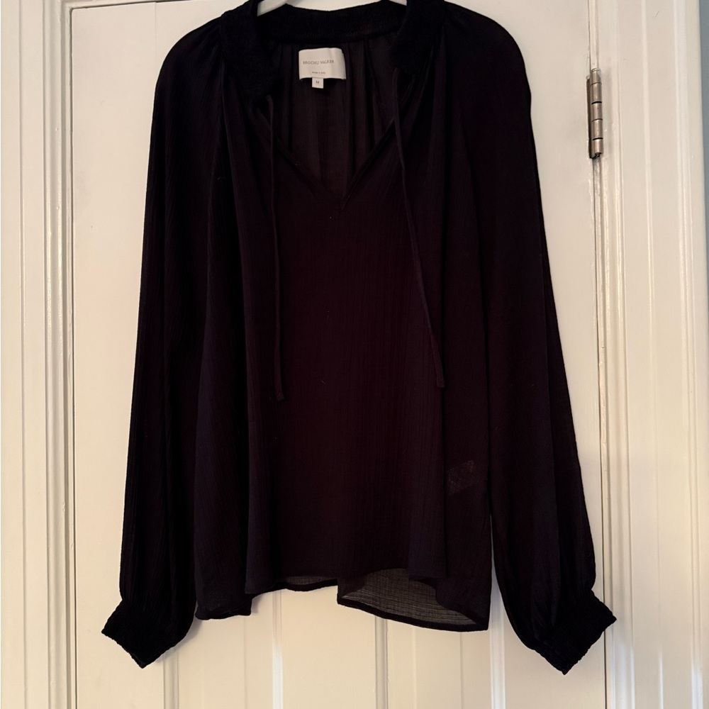 Brochu Walker Black Sheer Blouse